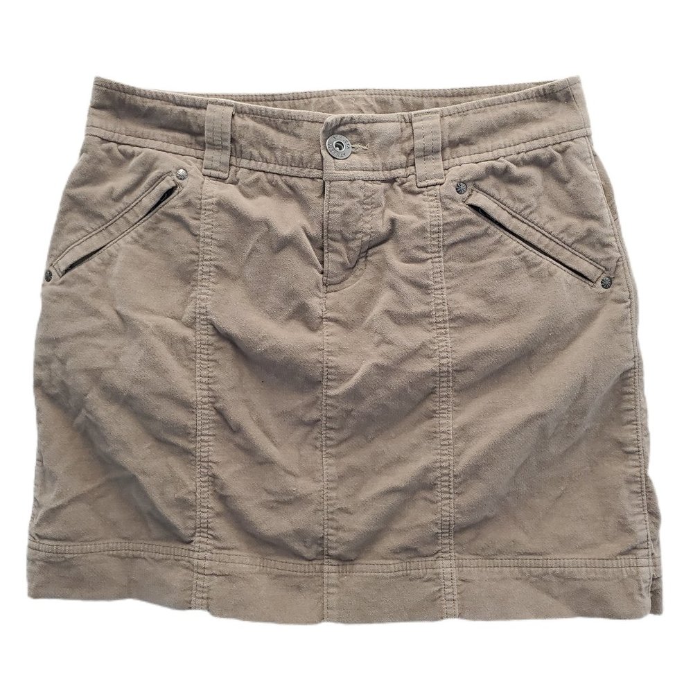ATHLETA Womens Size 4 31x15 Tan Mini Roseville Skirt Pocketed